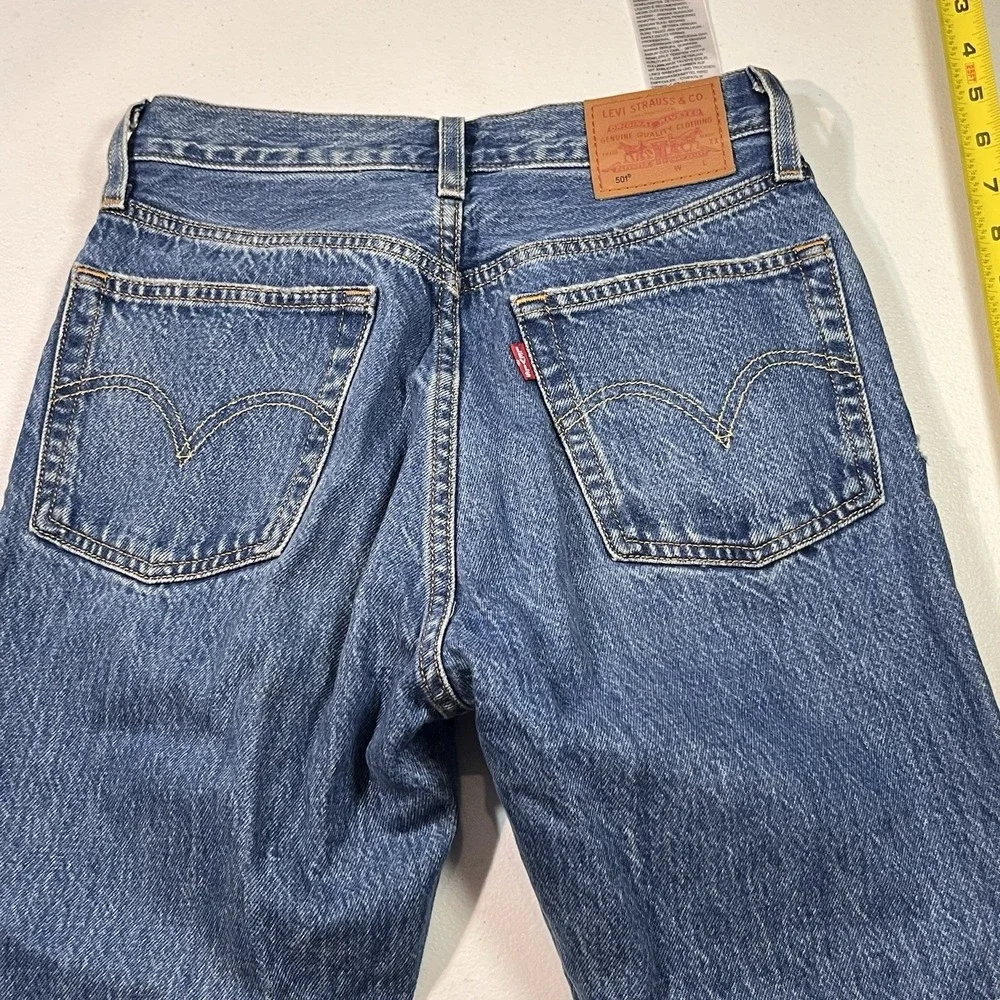 Levi's 501 Women's 27x26 Premium Denim Blue Jeans EUC No Size Tag - Picture 8 of 11